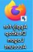 Firefox logo带有申请桌面登录文字